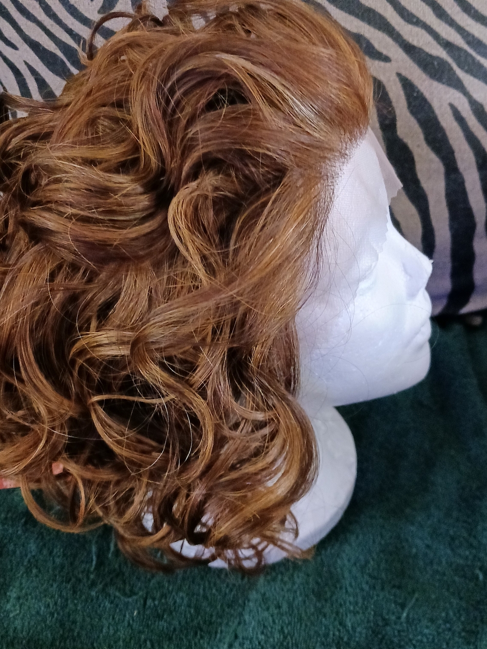 NWT Synthetic Curly Lace Front Wig in Light Brown